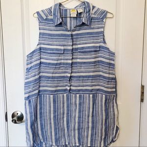 C&C California Striped Sleveless Tunic - L